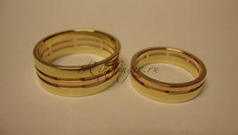 Обручальные кольца из желтого и красного золота
