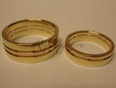 Обручальные кольца из желтого и красного золота