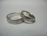 Свадебные кольца из белого золота с кельтским узором