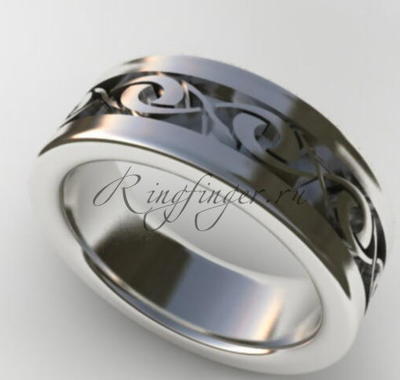 Кельтское кольцо для венчания с узором бесконечности