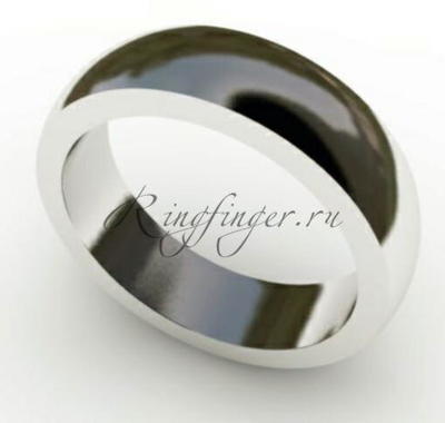 Классическое широкое свадебное кольцо