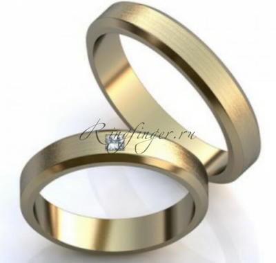 Классическое свадебное кольцо с бриллиантом и утонченными гранями