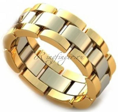 Мужское обручальное кольцо в виде браслета для часов