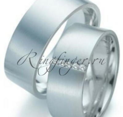 Плоские кольца для свадьбы классического типа