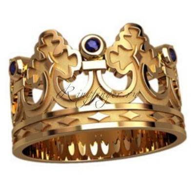 Обручальное кольцо корона выполненная в виде деревьев