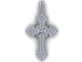 Золотой кулон с крестом Full Diamond Marquise A2754 Mat Day Thanh Gia 163477