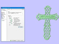 YELLOW GOLD FANCY DIAMOND JESUS ​​CROSS 43414