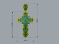 YELLOW GOLD FANCY DIAMOND JESUS ​​CROSS 43414