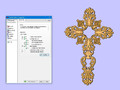 YELLOW GOLD FANCY DIAMOND JESUS ​​CROSS 43414
