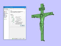 YELLOW GOLD FANCY DIAMOND JESUS ​​CROSS 43414