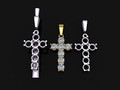 DAINTY 7 STONE 4MM CROSS BELL КУЛОН 110746
