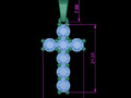DAINTY 7 STONE 4MM CROSS BELL КУЛОН 110746