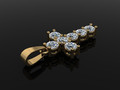 DAINTY 7 STONE 4MM CROSS BELL КУЛОН 110746