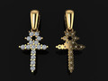 Подвеска Dainty Ankh с египетским крестом и бриллиантами 110749