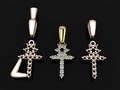 Подвеска Dainty Ankh с египетским крестом и бриллиантами 110749