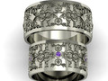 красивые Обручальные кольца с драгоценными камнями 44063