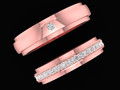 Обручальные кольца из розового золота с бриллиантами 2520 150920