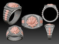 Lotos Rolex мужское кольцо Скульптура ювелирные изделия золото серебро 174198