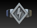 Кольцо с печаткой Diamond Lightning 188027