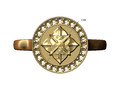 Кольцо Diamond Halo с розеткой 134012