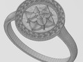 Кольцо Diamond Halo с розеткой 134012