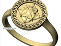 Кольцо Diamond Halo с розеткой 134012