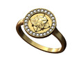 Кольцо Diamond Halo с розеткой 134012