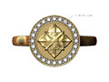 Кольцо Diamond Halo с розеткой 134012