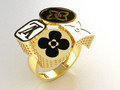 кольцо с эмалью louis vuitton r00062 115907