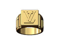 Квадратное кольцо LV с орнаментом Versace размер США 10 для - 174283