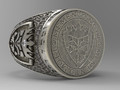 Memento Mori Skull King Men Ring 153313