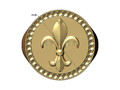Кольцо с печаткой Heraldic lys flower с большим бриллиантом 21 мм размер США 9 152034