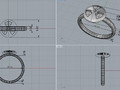 Новое модное круглое золотое ювелирное кольцо потрясающая для - для - 98280