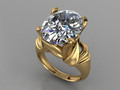 GC GOLD T171- Diamond solitarie золотое кольцо 95381