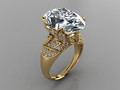 GC GOLD T172- Diamond solitarie золотое кольцо 95382