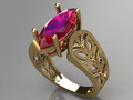 Женское кольцо Ruby Marquise 157605