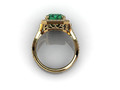 Помолвочное кольцо с изумрудным бриллиантом Желтое золото Halo Promise Ring Bi 20903