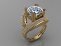 GC GOLD T94- золотого кольца с бриллиантом 95401