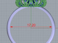 Кольцо с большим камнем stl cad cam 30898