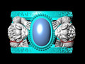 Кольцо с жабой - Кольцо Джин Чан - Кольцо с драгоценным камнем 122037