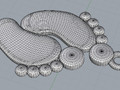 Подвеска на детские ножки детские украшения stl m 1855