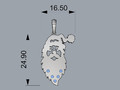 SANTA FACE DIAMOND PENDANT 147851