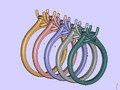 Помолвочное кольцо Four Prong Crossover Solitaire model 76314