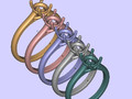 Помолвочное кольцо Four Prong Crossover Solitaire model 76314