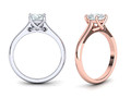 Помолвочное кольцо Four Prong Crossover Solitaire model 76314