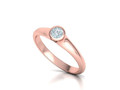 Bezel Set Помолвочное кольцо для камня 4 мм model 93466