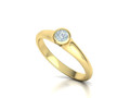 Bezel Set Помолвочное кольцо для камня 4 мм model 93466