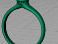 Bezel Set Помолвочное кольцо для камня 4 мм model 93466