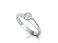 Bezel Set Помолвочное кольцо для камня 4 мм model 93466