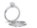помолвочного кольца Cushion Solitaire размером 5 мм x 5 мм с камнем 74792